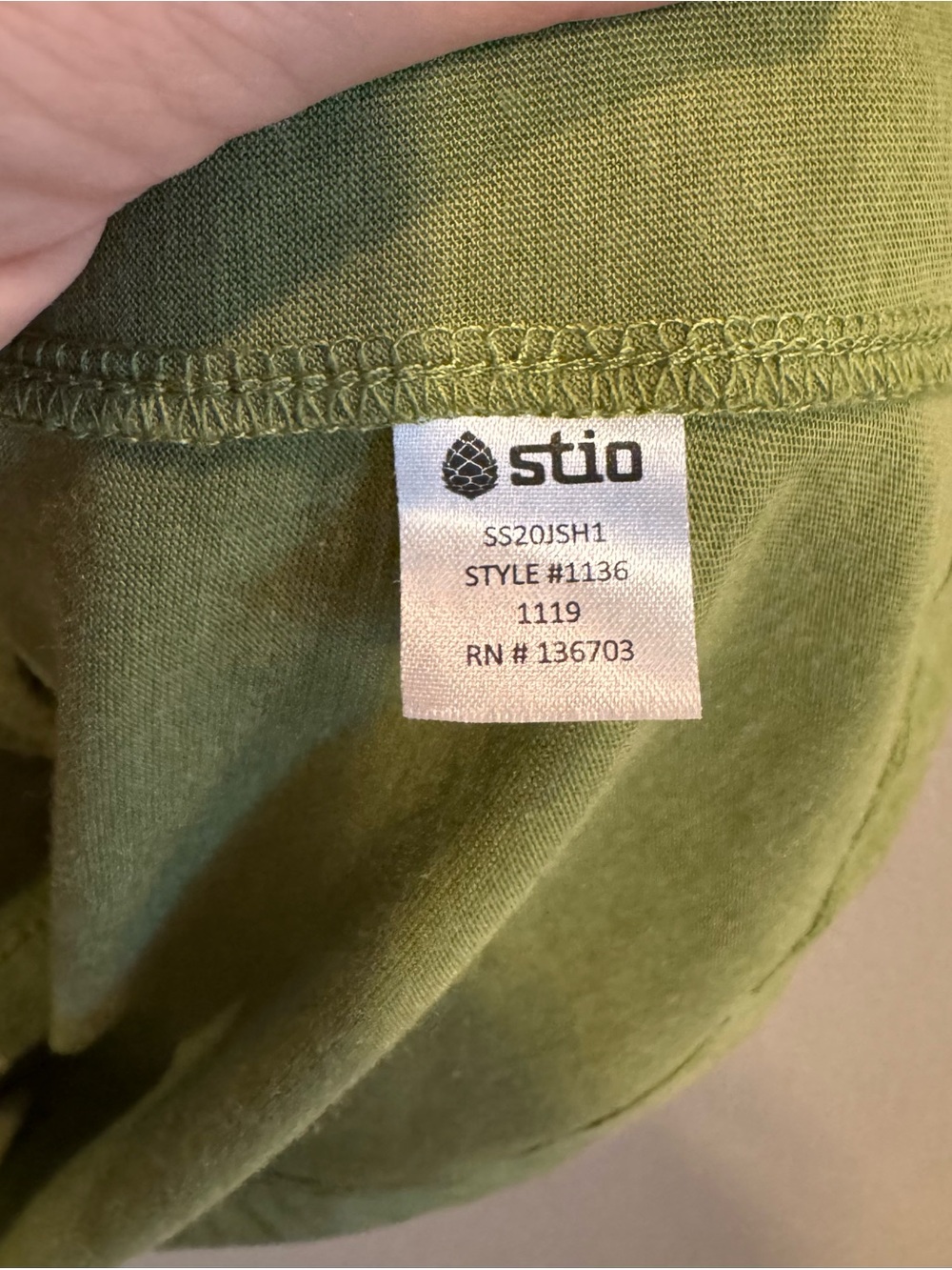 Stio Olive Green Collared Double Pocket Roll Tab Knit Top - Picture 8 of 10